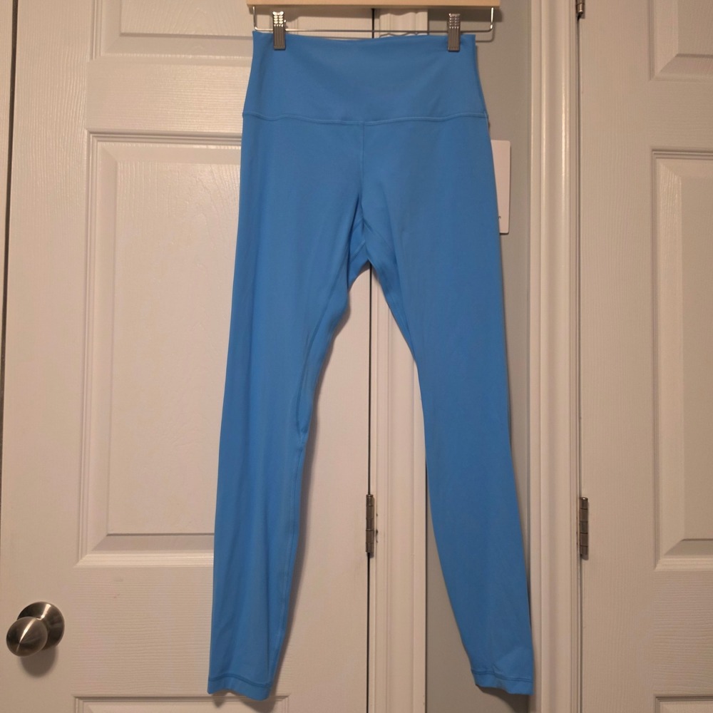 Lululemon Align High-Rise Pant 28 Solid Cyan Blue Yoga Leggings Size 8